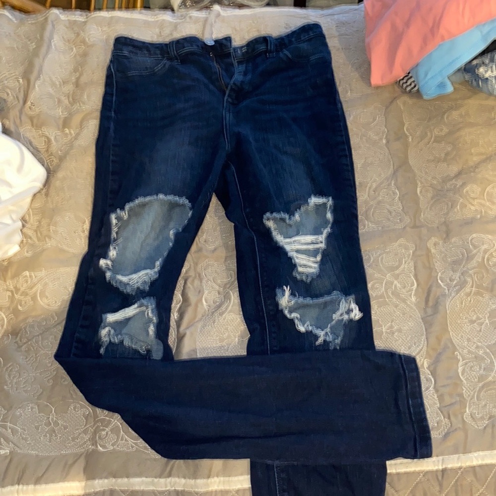 Ripped jeans long
